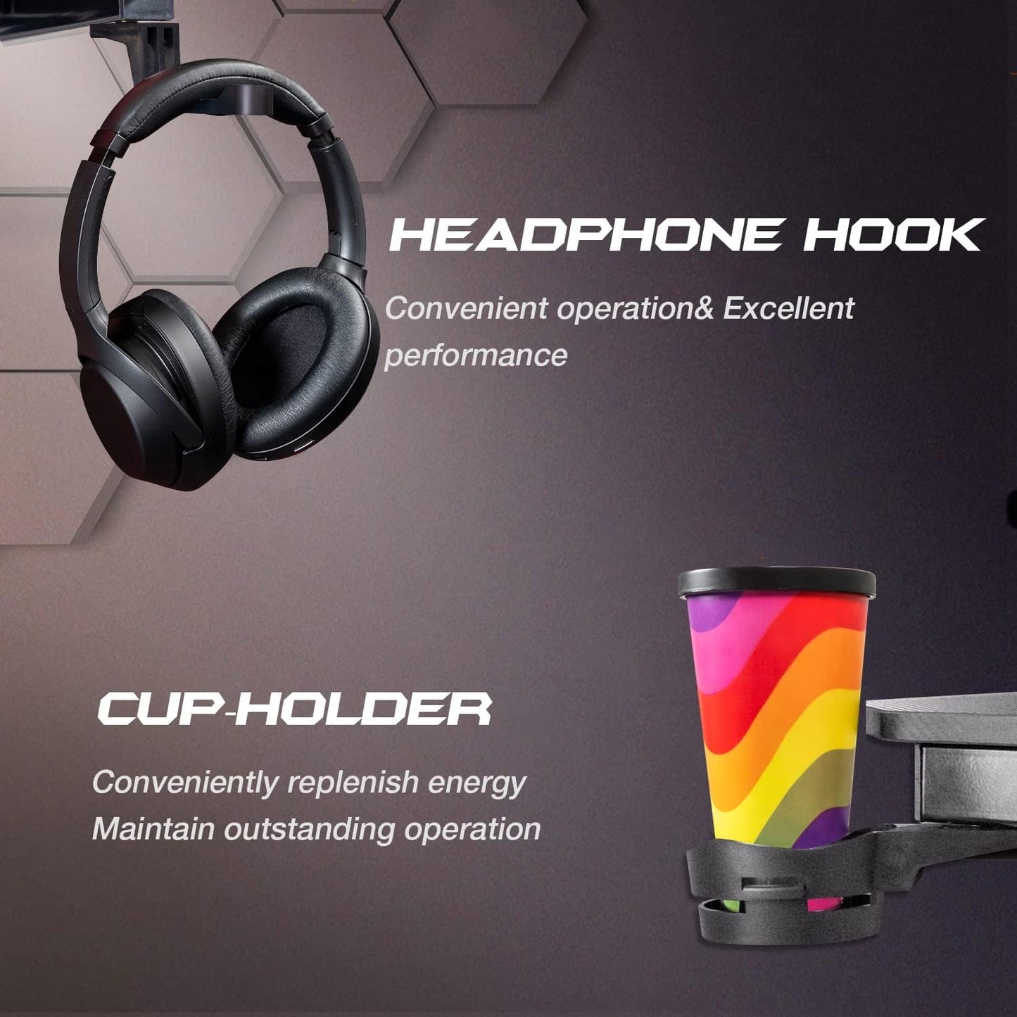 Z Shaped Carbon Fiber Gaming Desk 44 Inch Home Office