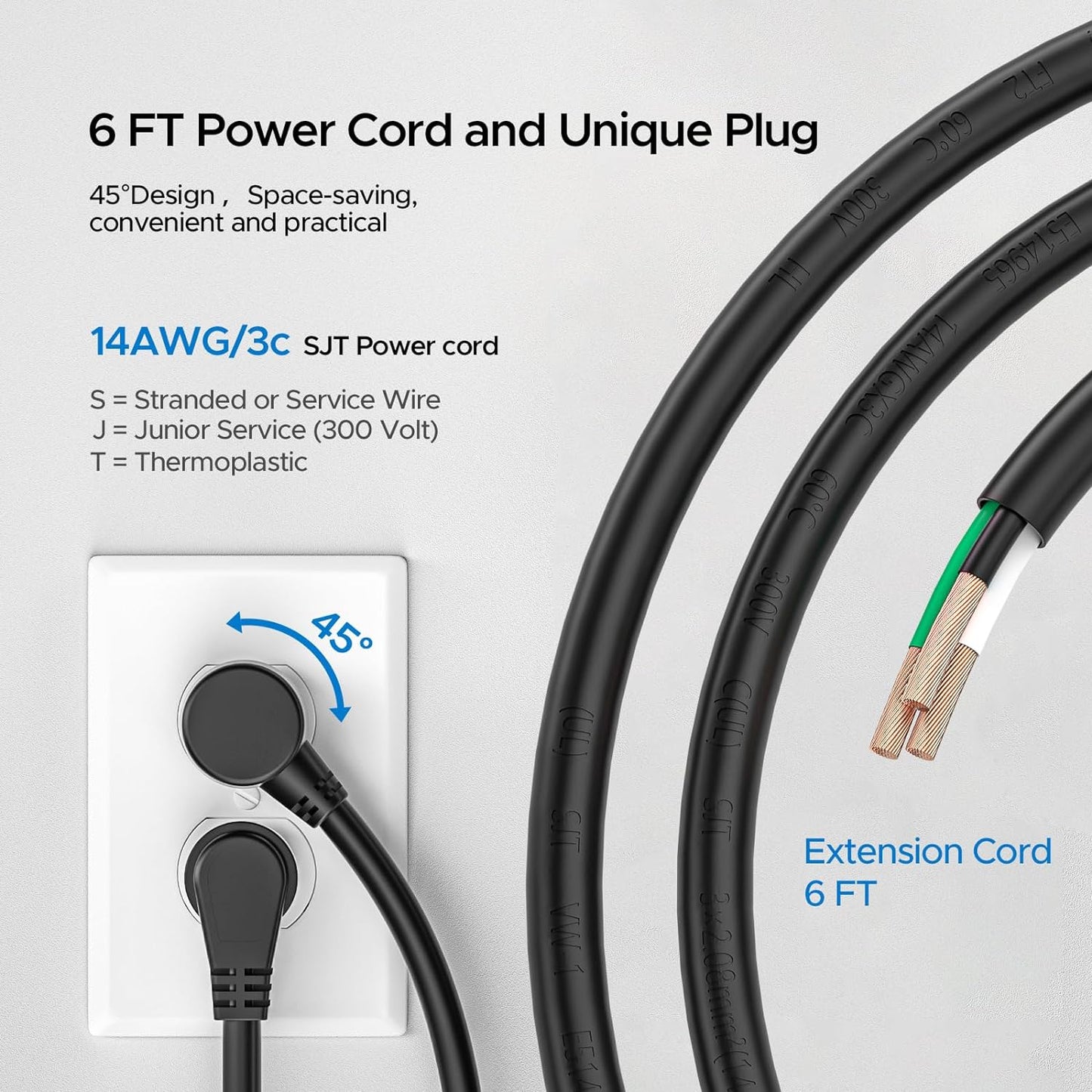 CRST 12 Outlets 2100 Joules Heavy Duty Metal Power Strip Surge Protector, 6FT Extension Power Cord, 15A Circuit Breaker, Mountable-4
