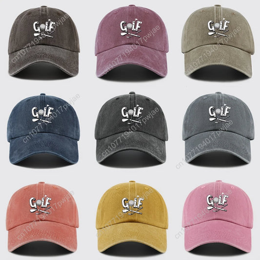 1pc Golf Print Baseball Cap - Breathable Adjustable Dad Hat for Men & Women, Urban Style Trucker Cap with Golf Club & Ball Desig