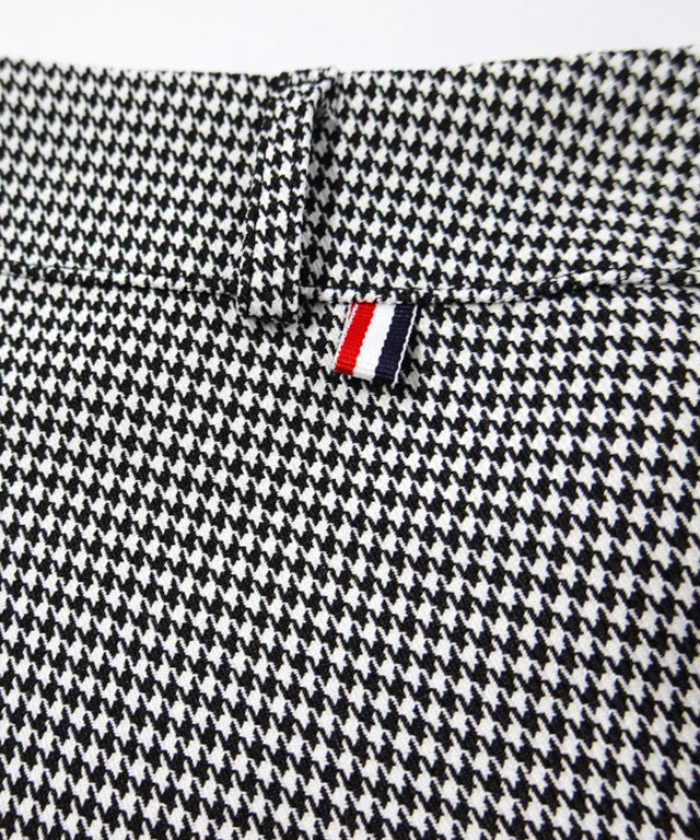 BENECIA 12 Unbalanced Check Skirt - Black