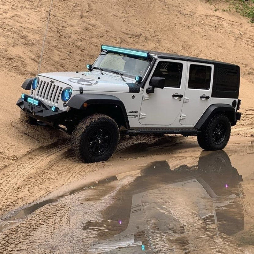 1 RGB Light Bar Sync with 4 Packs RGB LED Pods-0