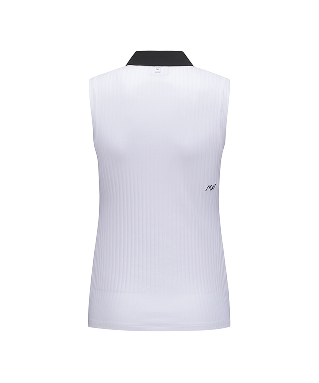 ANEW Golf: Women Color Block Corduroy Sleeveless - White