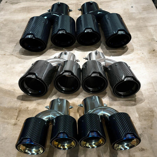 Glossy Carbon M Exhaust Tips For BMW G20 M340i, G42 M240i, G22 M440i