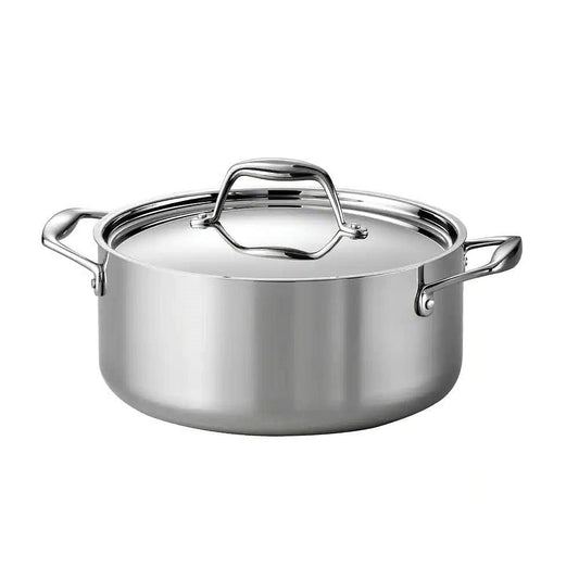 Stainless Steel Tri-Ply Clad 5-Quart Dutch Oven with Lid-0
