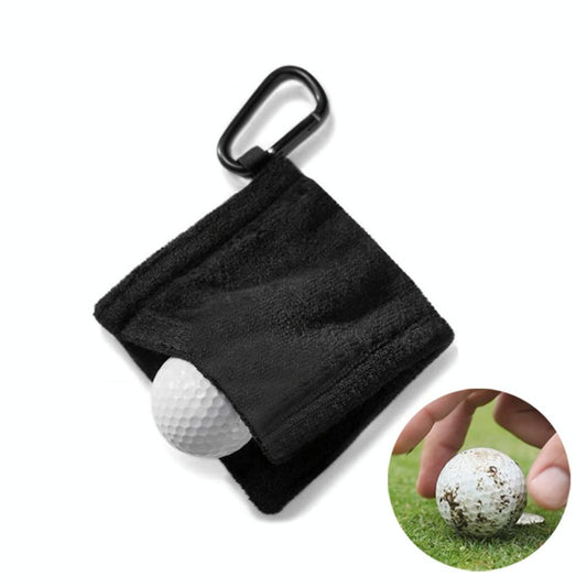 NNEIDS Grey Microfiber Golf Ball Cleaning Towel With Carabiner Hook-0