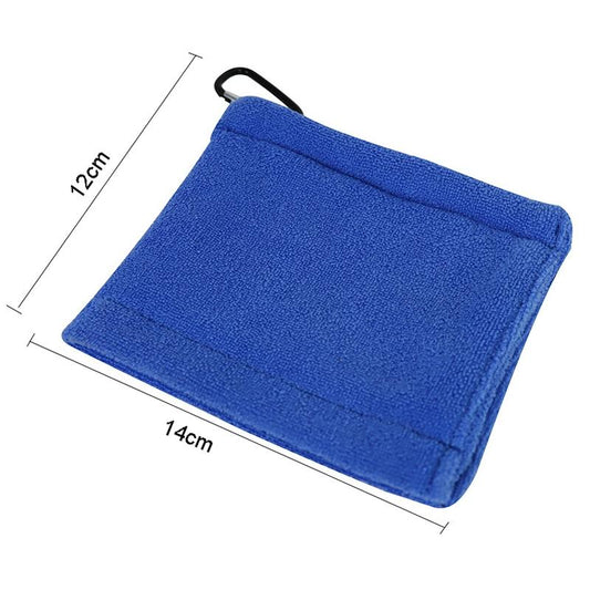 NNEIDS Blue Terry Towel For Wet And Dry Golf Cleaning With Hook-0