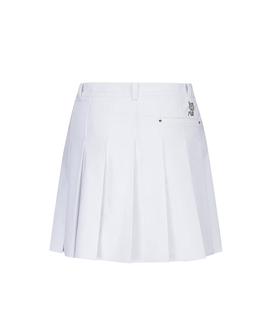 ANEW Golf: Women Buckle Decoration Pleats Skirt - White