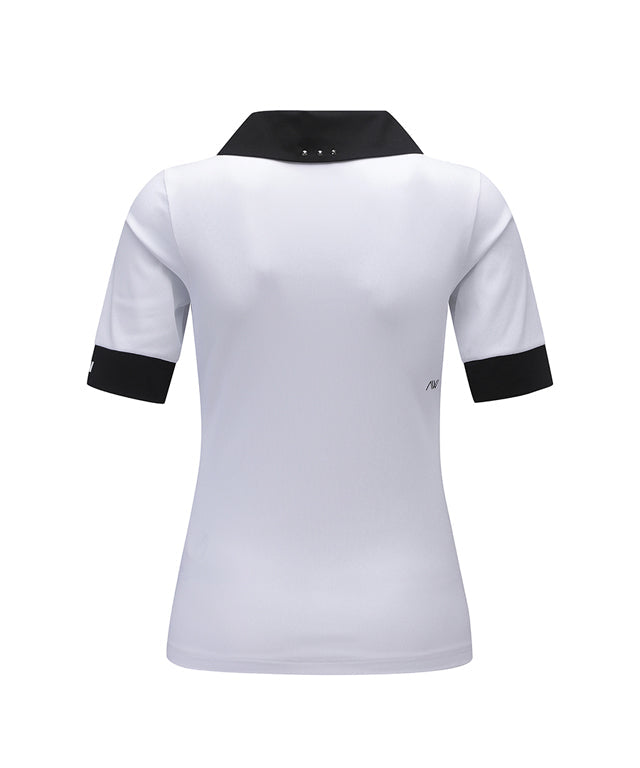 ANEW Golf:  Women Collar Transform Sleeved Long T-Shirt - White