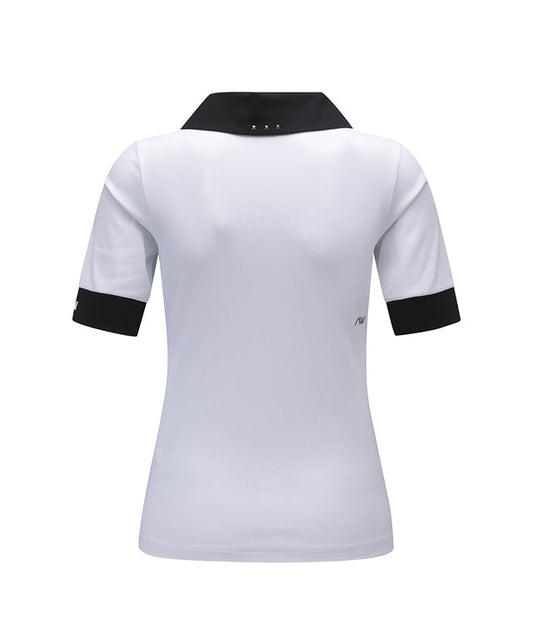 ANEW Golf:  Women Collar Transform Sleeved Long T-Shirt - White