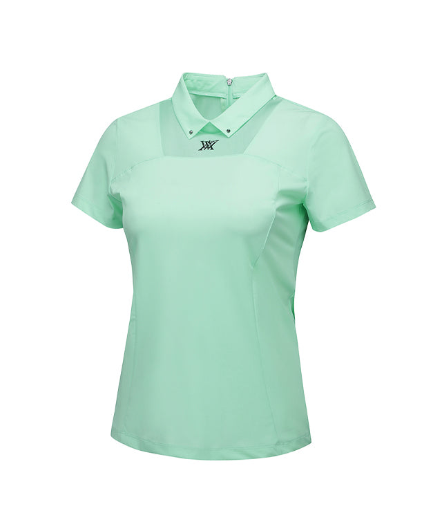 ANEW Golf: Women's Mash Block Point Short Sleeve Long T-Shirt - Light