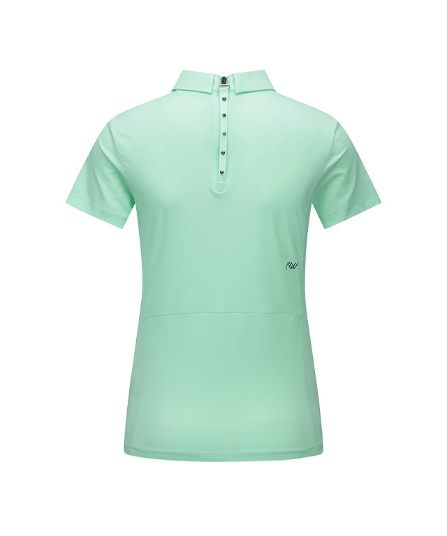 ANEW Golf: Women's Mash Block Point Short Sleeve Long T-Shirt - Light