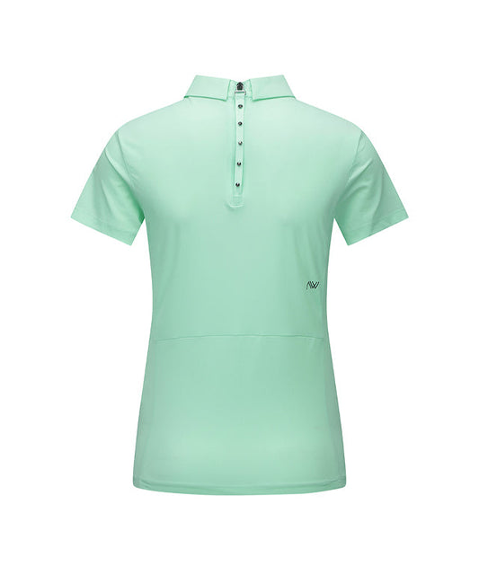 ANEW Golf: Women's Mash Block Point Short Sleeve Long T-Shirt - Light
