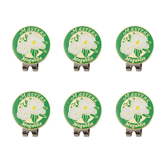 6 Pcs/Set Golf Ball Marker Hat Clip Magnetic Golf Hat Clip Removable Metal Golf Cap Clips Mark Ball Position Golf Accessories