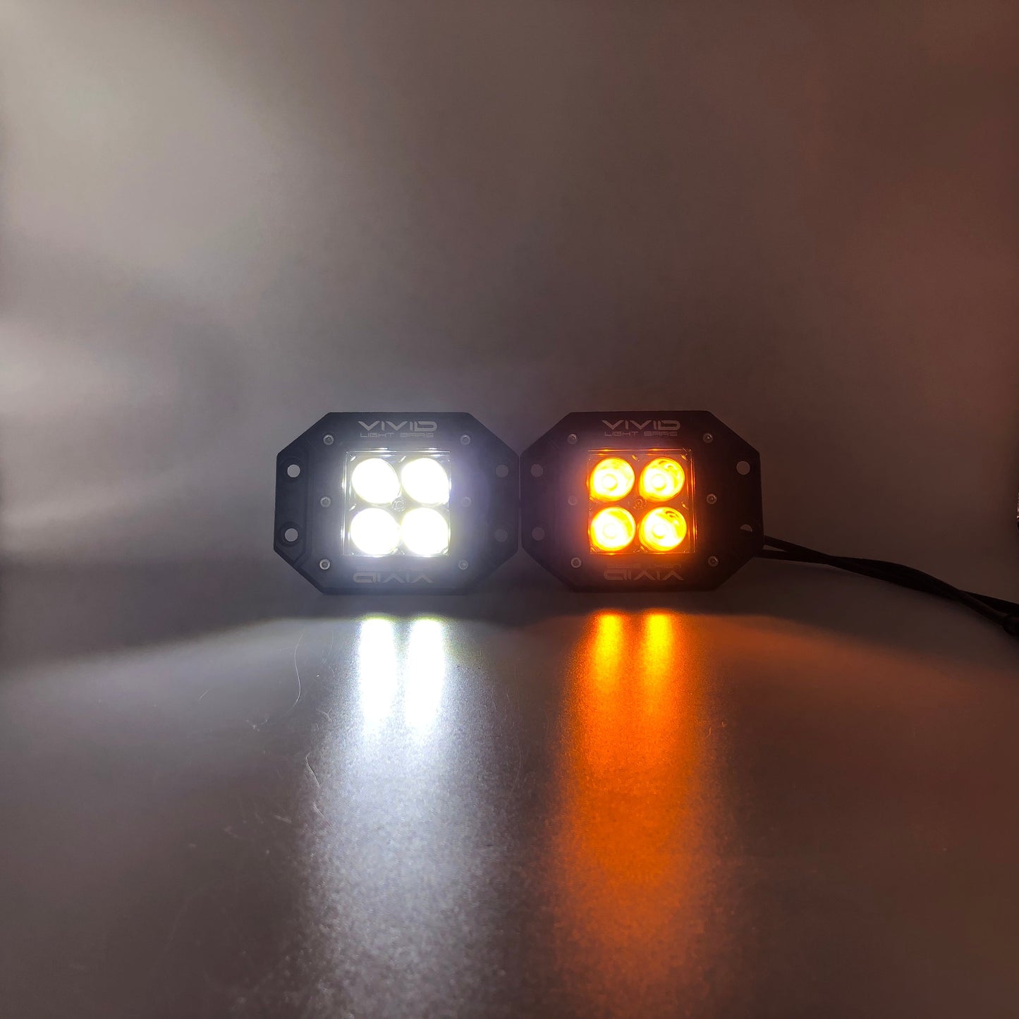 3.2" Dual Color Flush Mount LED Pods-4
