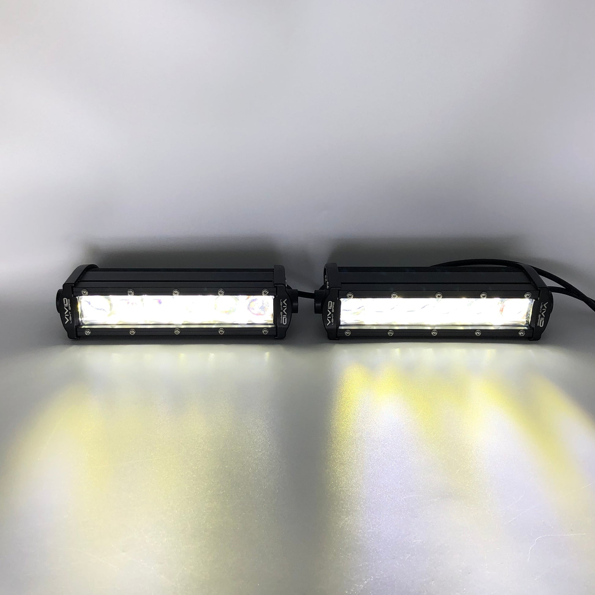Upgrade 4 Pack 7.3" 4D Single Row Color Changing Alternate Flash LED Light Bar-2