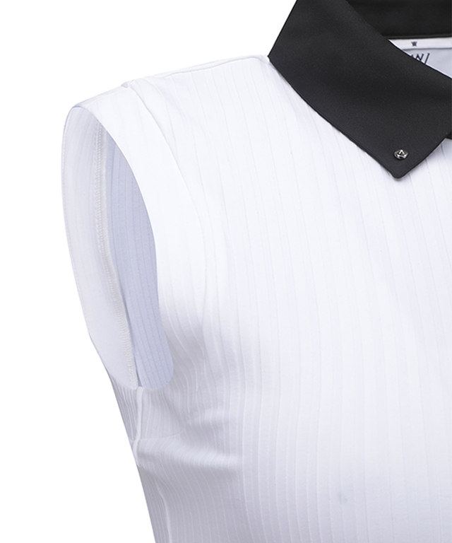 ANEW Golf: Women Color Block Corduroy Sleeveless - White