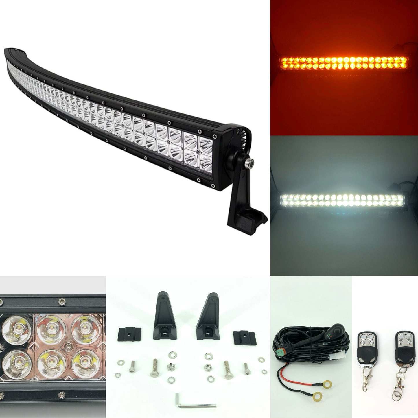 41.5" Dual Color Strobe Curved Light Bar-0