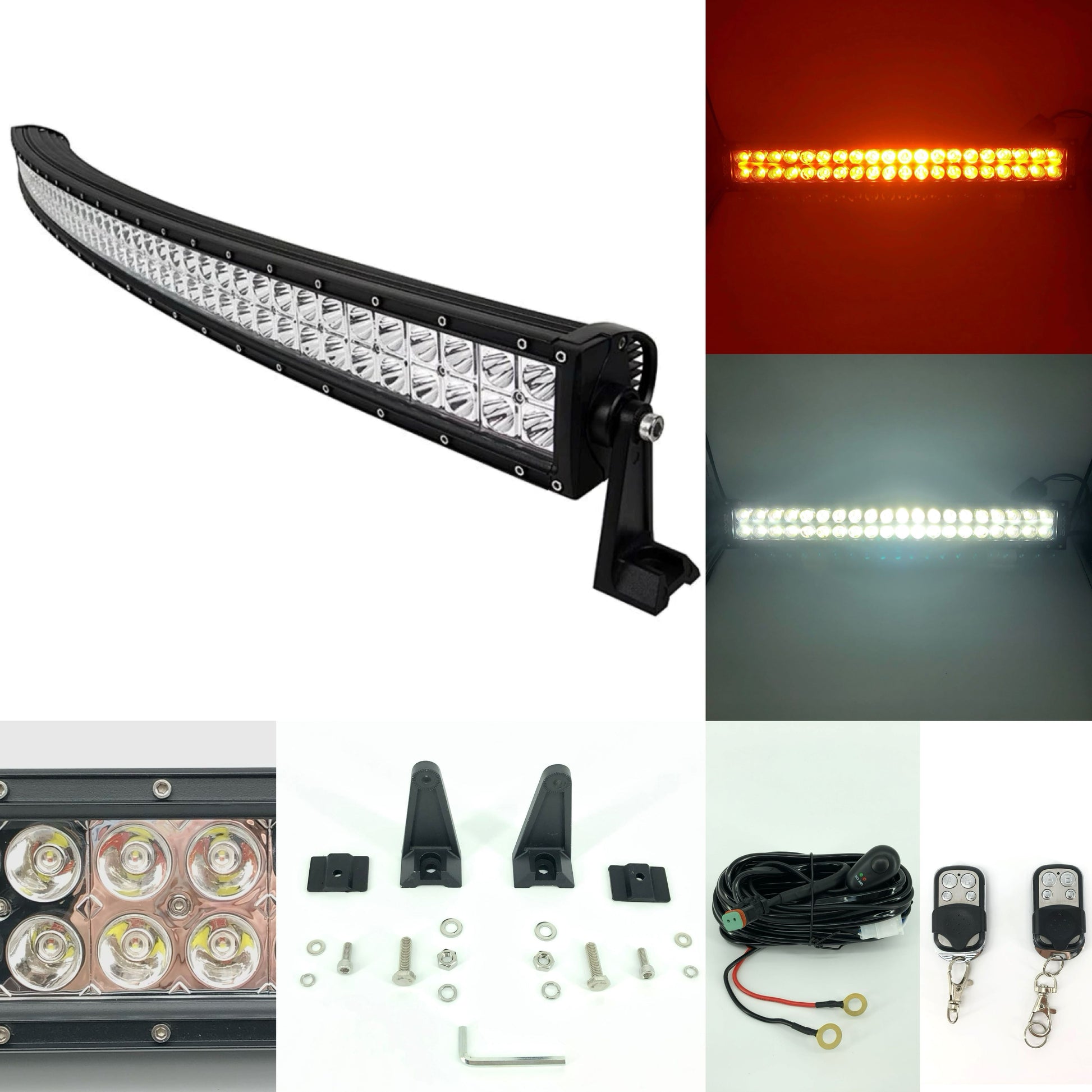 31.5" Dual Color Strobe Curved Light Bar-0