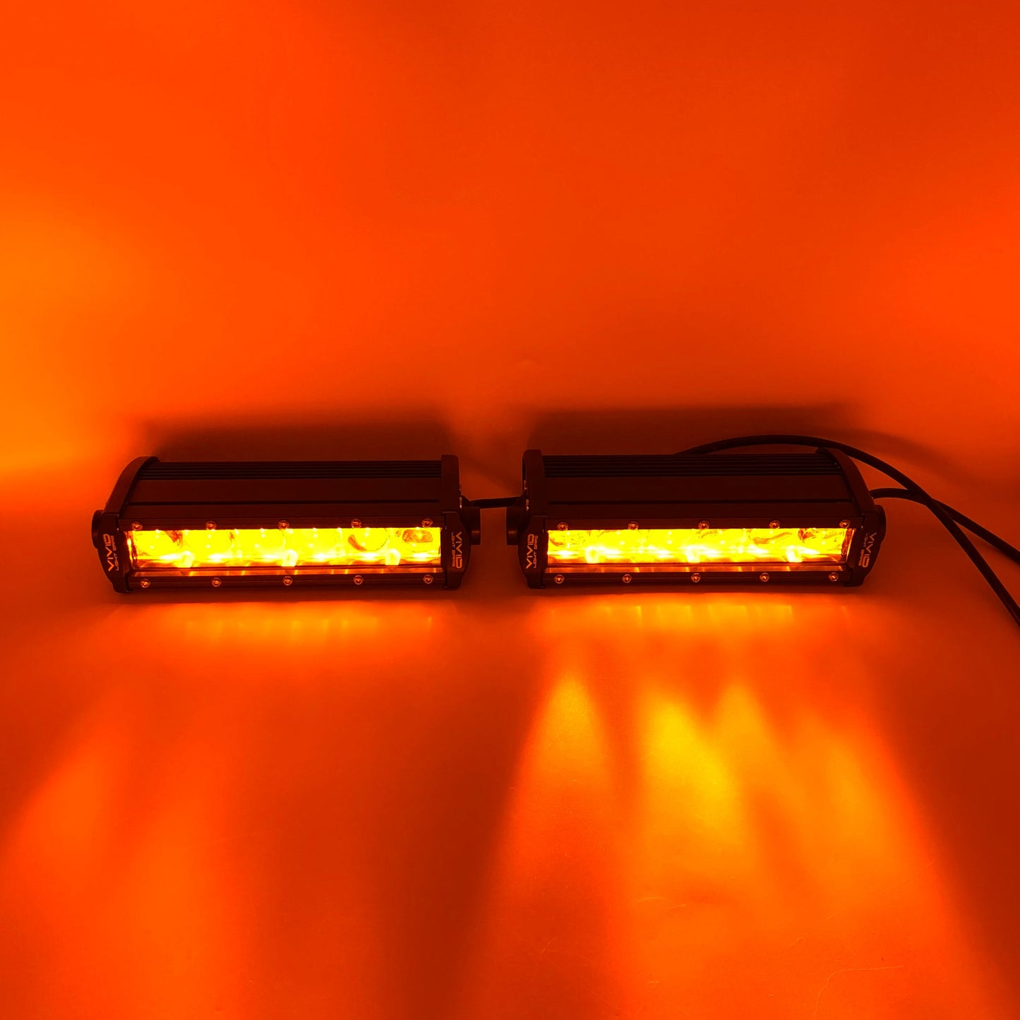 Upgrade 4 Pack 7.3" 4D Single Row Color Changing Alternate Flash LED Light Bar-1