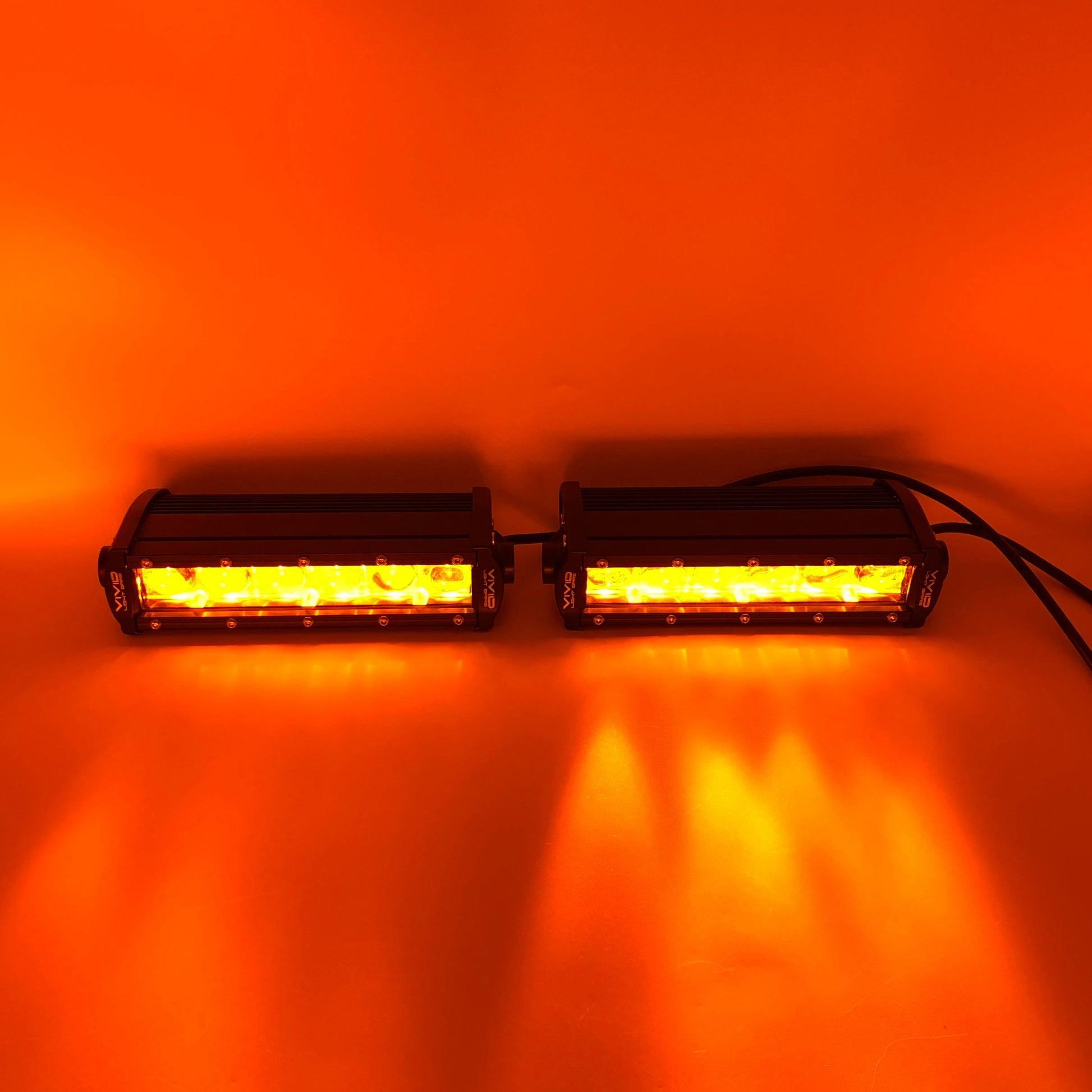 Upgrade 4 Pack 7.3" 4D Single Row Color Changing Alternate Flash LED Light Bar-1