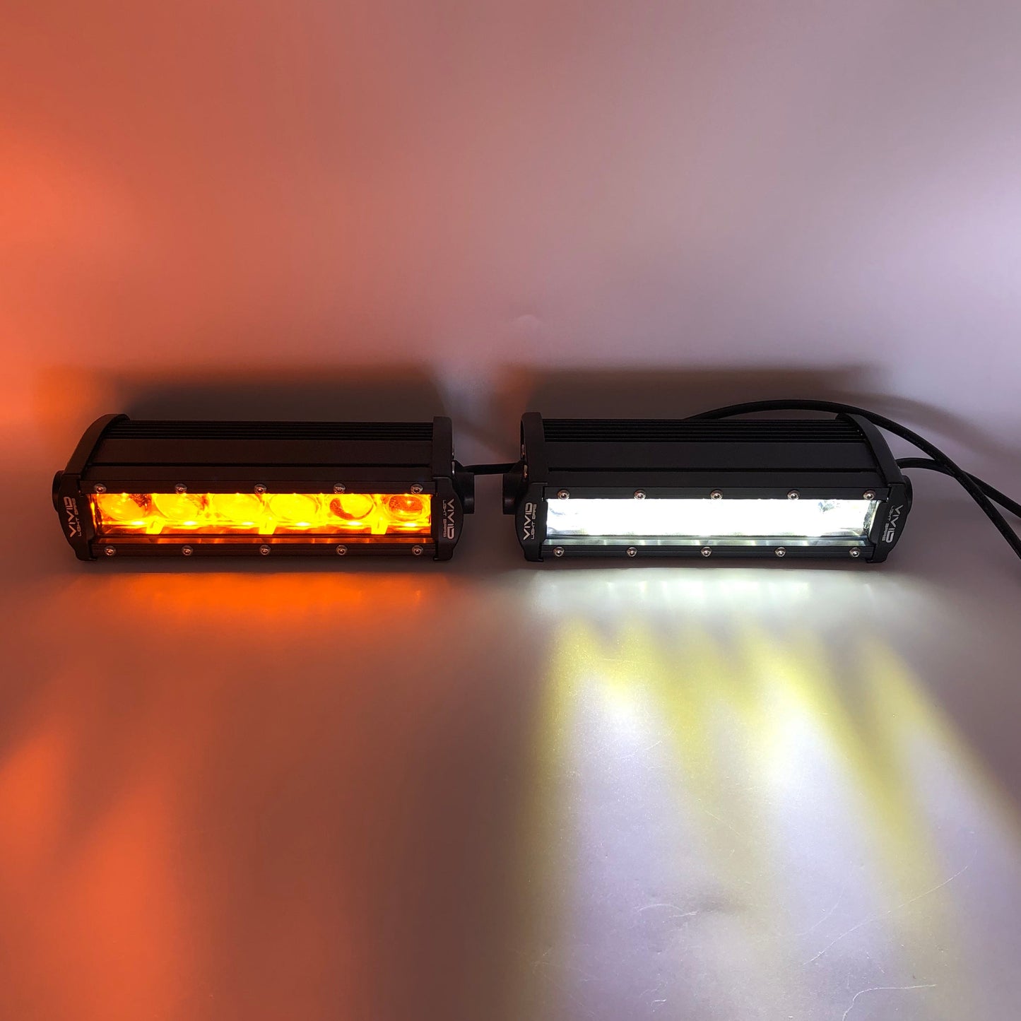 Upgrade 4 Pack 7.3" 4D Single Row Color Changing Alternate Flash LED Light Bar-4