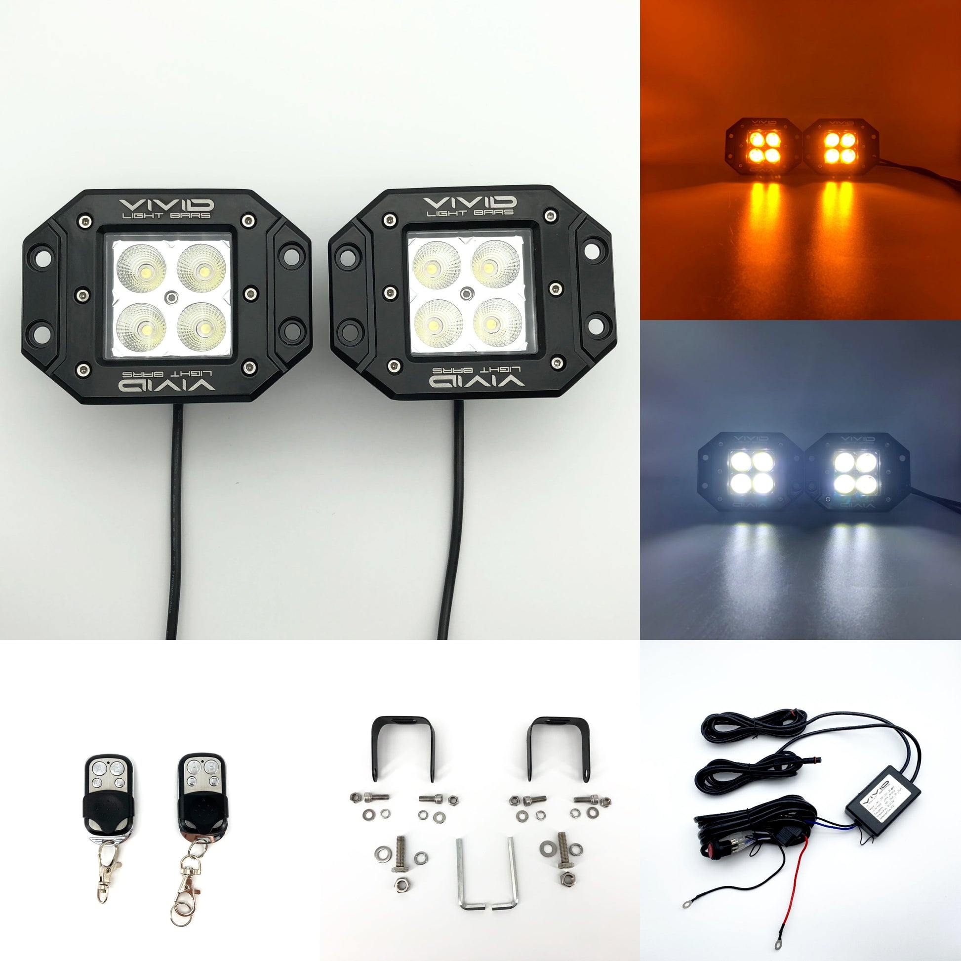 3.2" Dual Color Flush Mount LED Pods-0