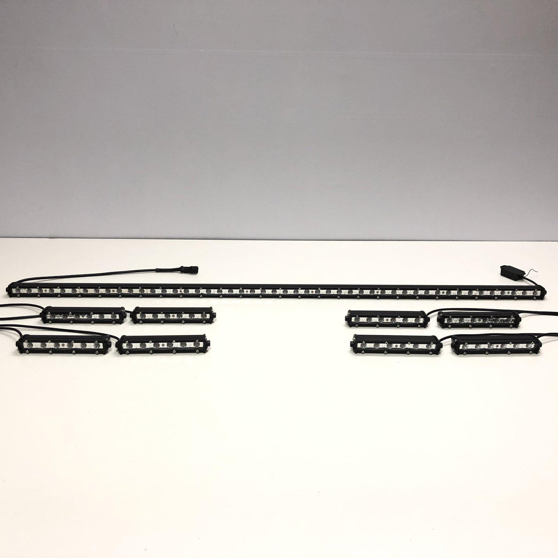 1 Ultra Slim Strobe Light Bar Sync with 4 Packs 7" Light Bar-3